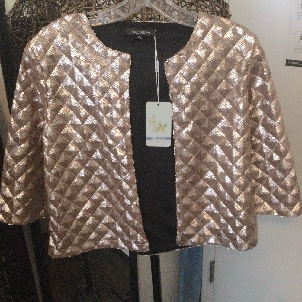 Haoduoyi Rose Sequence Jacket